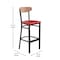 Flash Furniture Red Vinyl Seat Barstool with Natural Wood Back XU-DG6V6RDV-NAT-GG - alternate 5